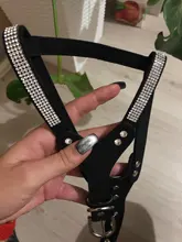 Suave de cuero de gamuza de arnés para perro Cachorro de diamantes de imitación chaleco para gatos mascota Mascotas Cachorro arneses para pequeño mediano perros Chihuahua rosa