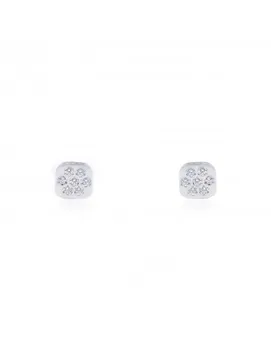

Earrings Square Silver with zircons