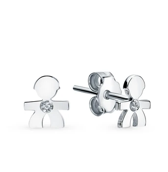 

Gold earrings with diamonds sunlight sample 750