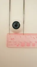 Mxfans-Muñeca acrílica de media ronda, 8 Uds., 26mm, oso artesanal, Ojos de plástico, globo ocular para Halloween