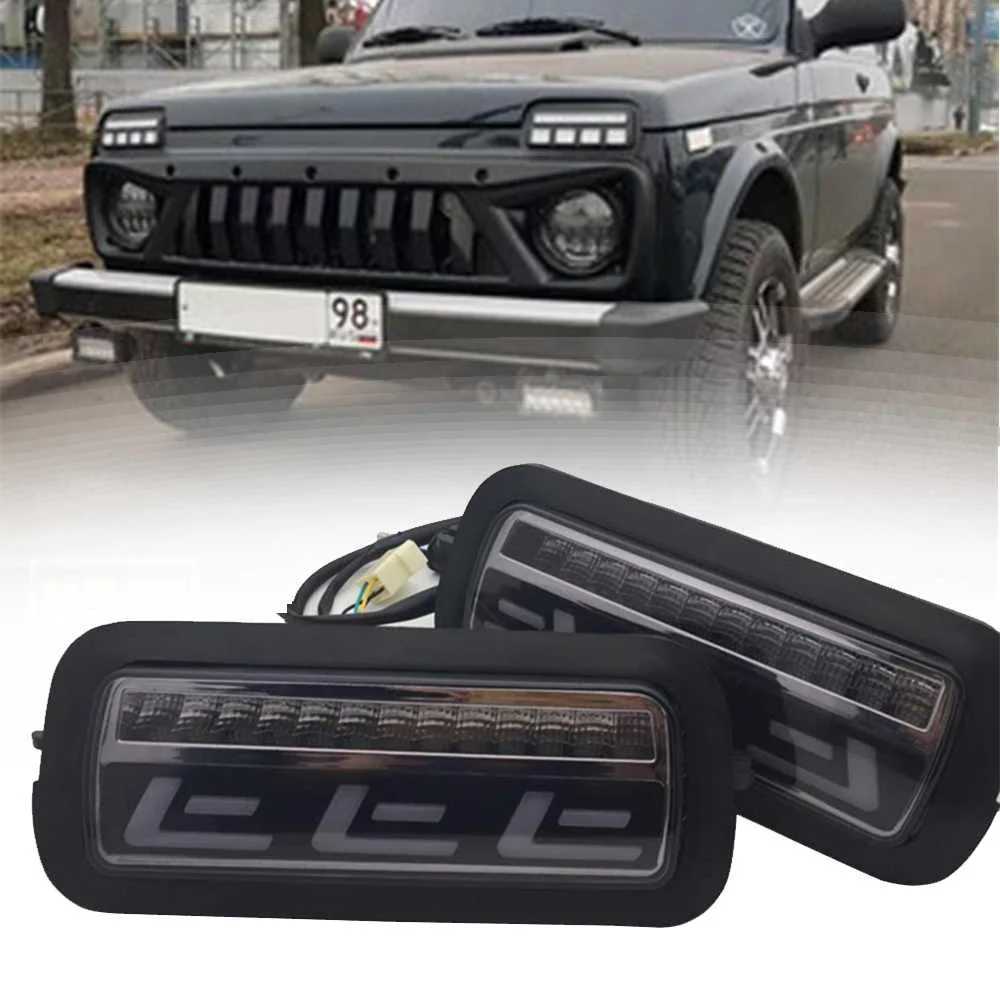 Для Lada Niva 4X4 URBAN 01 светодиодные передние автомобильные аксессуары подфарники для 1995 Лада 4X4 URBAN нива 01