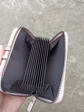 Monedero de cuero para damas, billetera con Clip para billetes, tarjetero