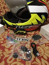 LEXIN-Intercomunicador con bluetooth 5,0 para casco, auriculares resistentes al agua de 1200m para 2 conductores de 6 colores, modelo LEXIN ET COM, 1 unidad