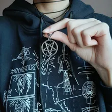 Colgante de pentagrama pentápara Hombre, collar de Black Butler, colgante de culo, Logo de Lucifer Satan, signo de Color plateado, amuleto Supernatural, joyería para hombre