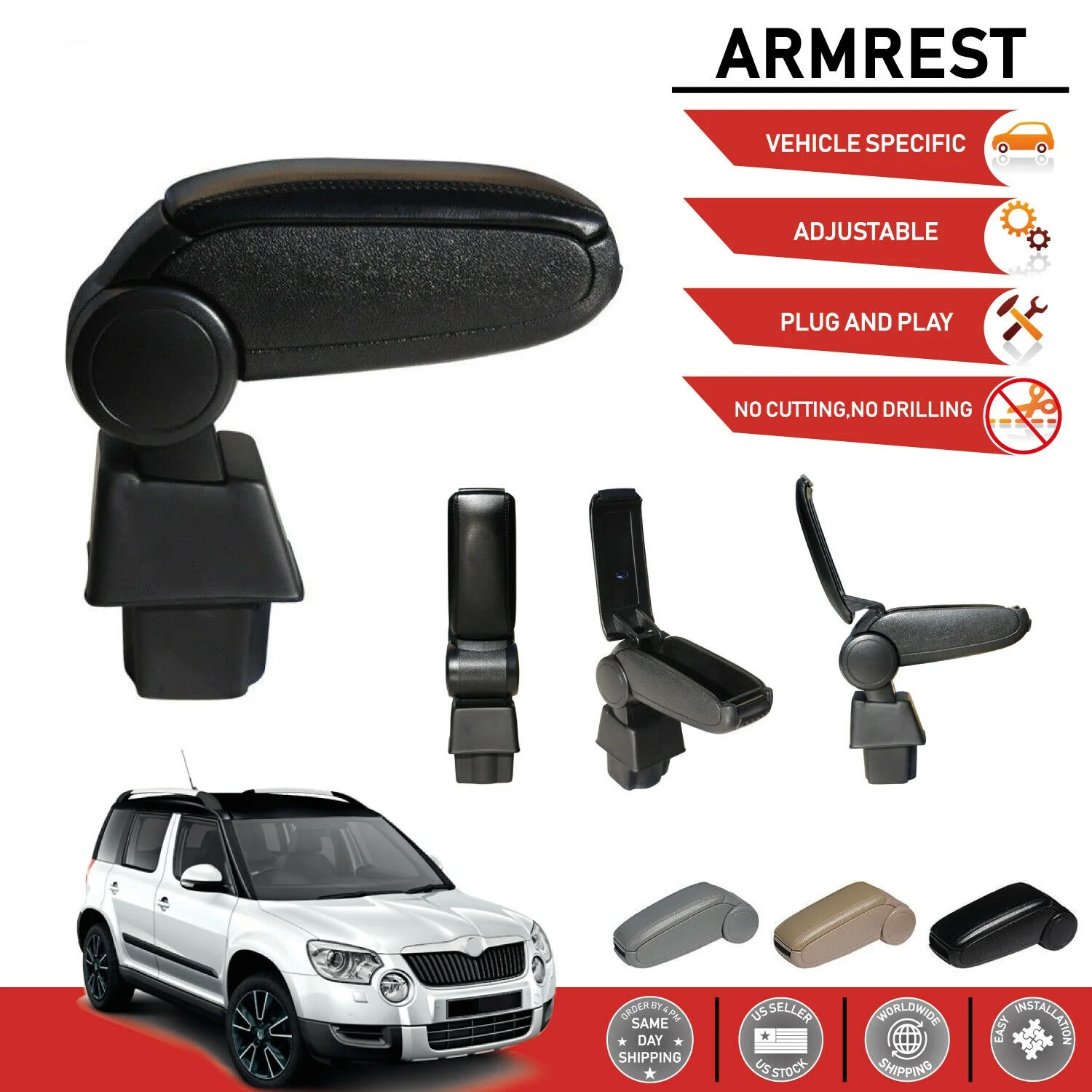 FORSKODAYETISUV20092017ARMRESTBLACKFIBERBOTTOMCENTERCONSOLE