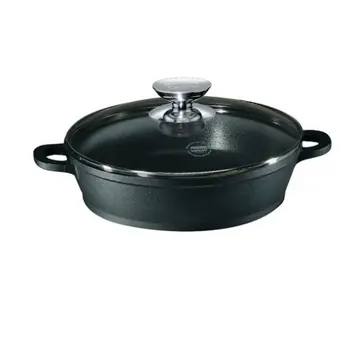 

Berndes-casserole cast iron d'allumini, diameter 32 cm, with glass lid, color: black pots