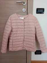 White Coat Jackets Lightweight Ultra-Light Pink Womens Short Warm Thin Large-Size