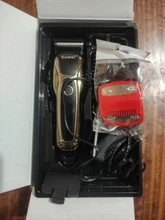 Kemei-cortadora de pelo profesional para hombre, máquina para cortar el pelo, recortadoras eléctricas, con pantalla LCD, para peluquero, 5