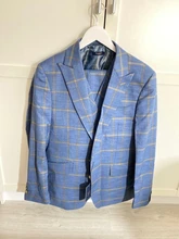 DARO-traje terno ajustado para hombre, chaqueta de rejilla de moda con un botón, pantalón y chaqueta de ventilación lateral para fiesta de boda, DR8188, 2020