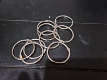 Lote de 10 unids/lote hoja metálica suelta, anillas con bisagras, llaveros, álbum de recortes, manualidades