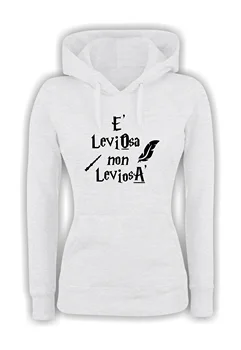 

Felpa Con Cappuccio donna basic Top Qualità Top Vestibilità É LEVIOSA NON LEVIOSÀ MADE IN ITALY