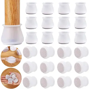 

Silicone Furniture Legs Caps, StillCool 16pcs Anti-Slip Round Square Chair Leg Floor Protection Covers, Prevents Scratches Noise