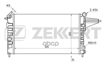 

Radiator OHL. DV. Opel Vectra a 88-zekkert art. mk-1014