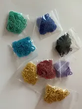 5 unids/lote, 3 tamaños, 1,5mm y 2,0mm y 2,4mm, 7 colores, cuentas plateadas, collar de cadena, Conector de cuentas de 65cm (25,5 pulgadas)