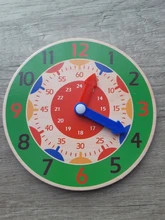 Wooden Clock Toys Teaching-Aids Montessori Second-Cognition Early-Preschool Minute Colorful