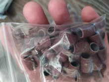 XCAN-Juego de tambor de lijado #80 #100 #120, grano con mandril de lijado de 6,35mm y 12,7mm para herramientas rotativas Dremel, bandas de lijado