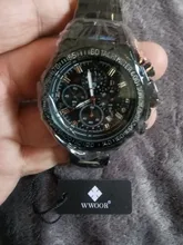 WWOOR Relojes hombres superior de la marca de lujo de negro deporte cronógrafo reloj hombre grande de moda reloj de pulsera de cuarzo Dial reloj Masculino 2021