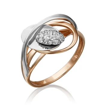 

Yuz platinum ring with cubic zirconia from combined gold