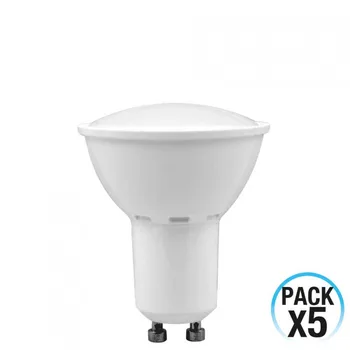 

Pack 5 LED bulbs Spotlight GU10 6W Equi.50W 540lm 15000H 1Primer Low Cost