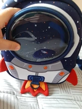 3D cohetes Anti-perdido mochilas de escuela para niñas de dibujos animados de alta calidad juguete niños mochila de guardería regalos de los niños para 1-6