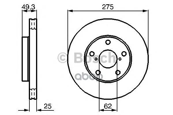 Диск Тормозной Toyota: Rav 4 Ii 00-06 Bosch арт. 0986479111
