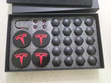 BENOO-Tapas de cubo de rueda para Tesla Model 3/S/X con 4 tapas centrales y 20 tuercas de rueda, Kit de decoraciones Tesla, 25 uds.