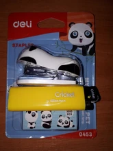 Mini grapadora de dibujos animados DELI, máquina grapadora con 1000 Uds. N. ° 10 grapas para oficina, suministros de encuadernación escolar, lindas grapadoras manuales