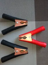 2Pcs Red+Black Car Alligator Clips Battery Clamps Crocodile Clip 100A Aligator Clips