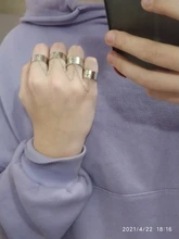 Cadena de eslabones estilo Hip Hop Punk para hombre y mujer, múltiples anillos abiertos para dedo, fiesta, concierto, ceremonia, regalo de joyería, venta al por mayor