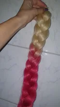SHANGKE-pelo trenzado sintético de 24 pulgadas, 100g, venta al por mayor, degradado, mezcla de varios colores, trenzas de pelo sintético Jumbo, coletas
