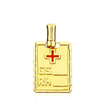 

Pendant 18k gold plate blood group RH network cross 16mm. [AA2660GR] -Customizable-RECORDING INCLUDED IN THE PRICE