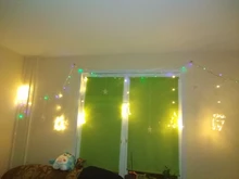 LED Deer Star Moon Curtain Light 220V 110V Christmas Garland String Fairy Lights Outdoor