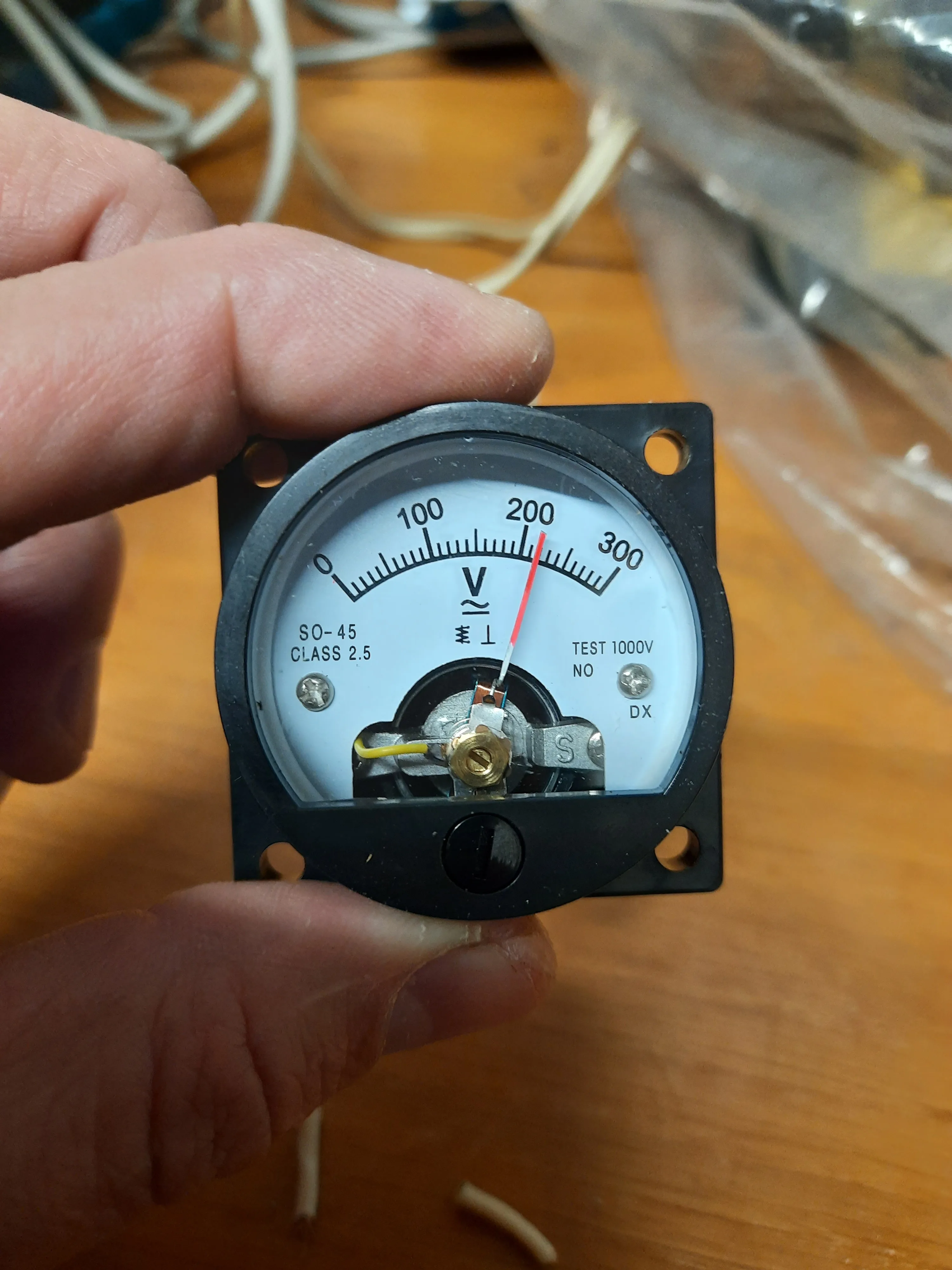 3X Hot Sale! Black AC 0-300V Round Analog Dial Panel Meter Voltmeter Gauge D1P9 
