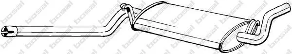 Глушитель Средняя Часть Audi Coupe/A80 86-91 V[1.8,1.9,2.0], 105-019 Bosal арт. 105-019