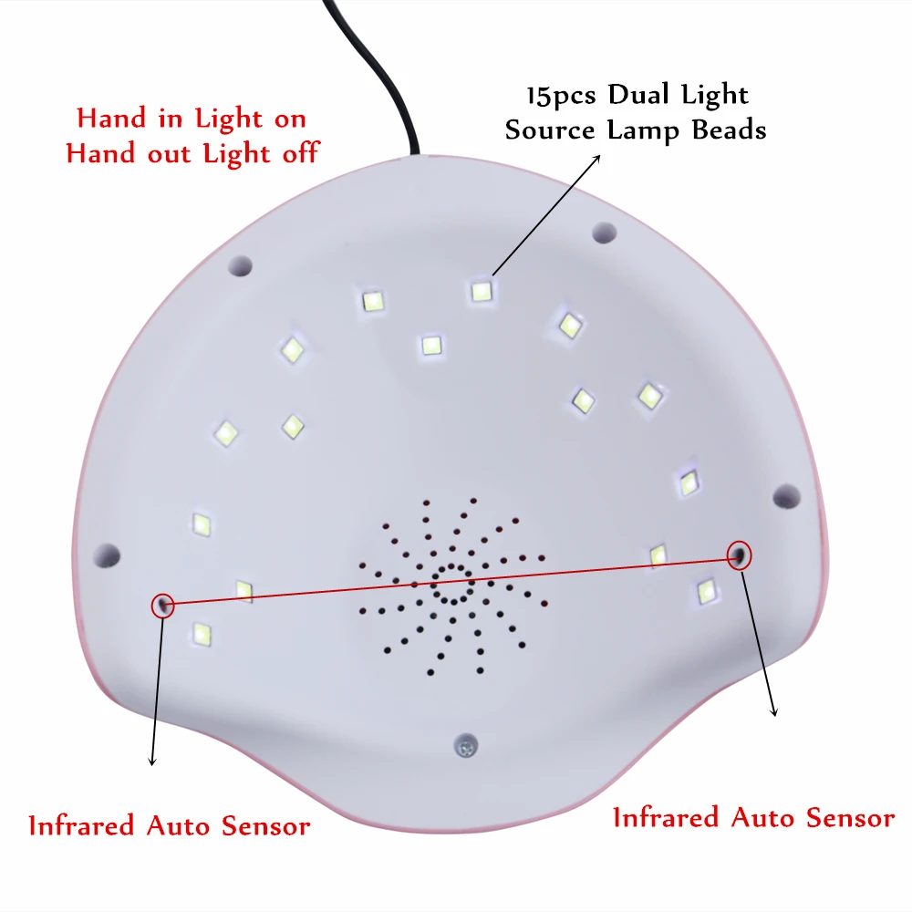 SUN X7PLUS УФ-лампа для маникюра светодиодный Сушилка для ногтей лампа для ногтей с 15 шт. светодиодный s 30 s/60 s/90 s автоматический датчик инструменты для дизайна ногтей