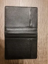 Bycobecy-Mini Cartera de cuero genuino para hombre, billetera pequeña, superfino, suave, 100%, tarjetero