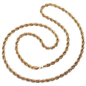 

Lace 18k gold chain salomónico 45cm. Normal 4mm. [AA1592]