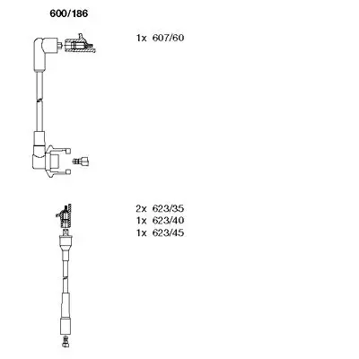 Set wires Renault R19 1.2 C1G 1.4 C3J/170/89 BREMI 60018 | Автомобили и мотоциклы