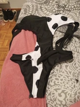 Bañador de lunares con tirantes de retales para mujer, Bikini de una pieza con cuello de pico, Trikini, traje de baño animado para mujer, ropa de playa