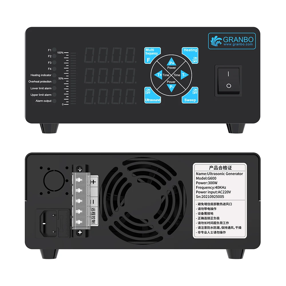 Granbosonic New Full Digital Ultrasonic Generator Multi-Frequency 600~3000W Ultrasonic Transducer Driver 25/28/40/80/120kHz 2