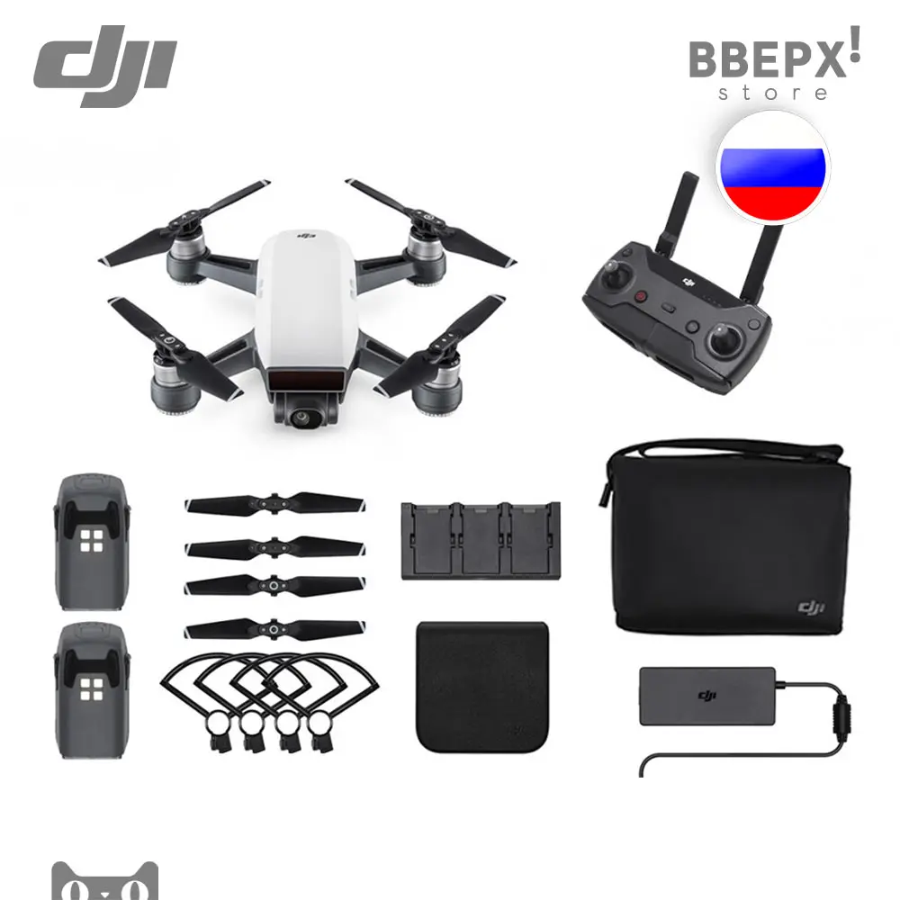 Квадрокоптер DJI Spark Fly More Combo Комплект Комбо Набор Аксессуаров Коптер Дрон