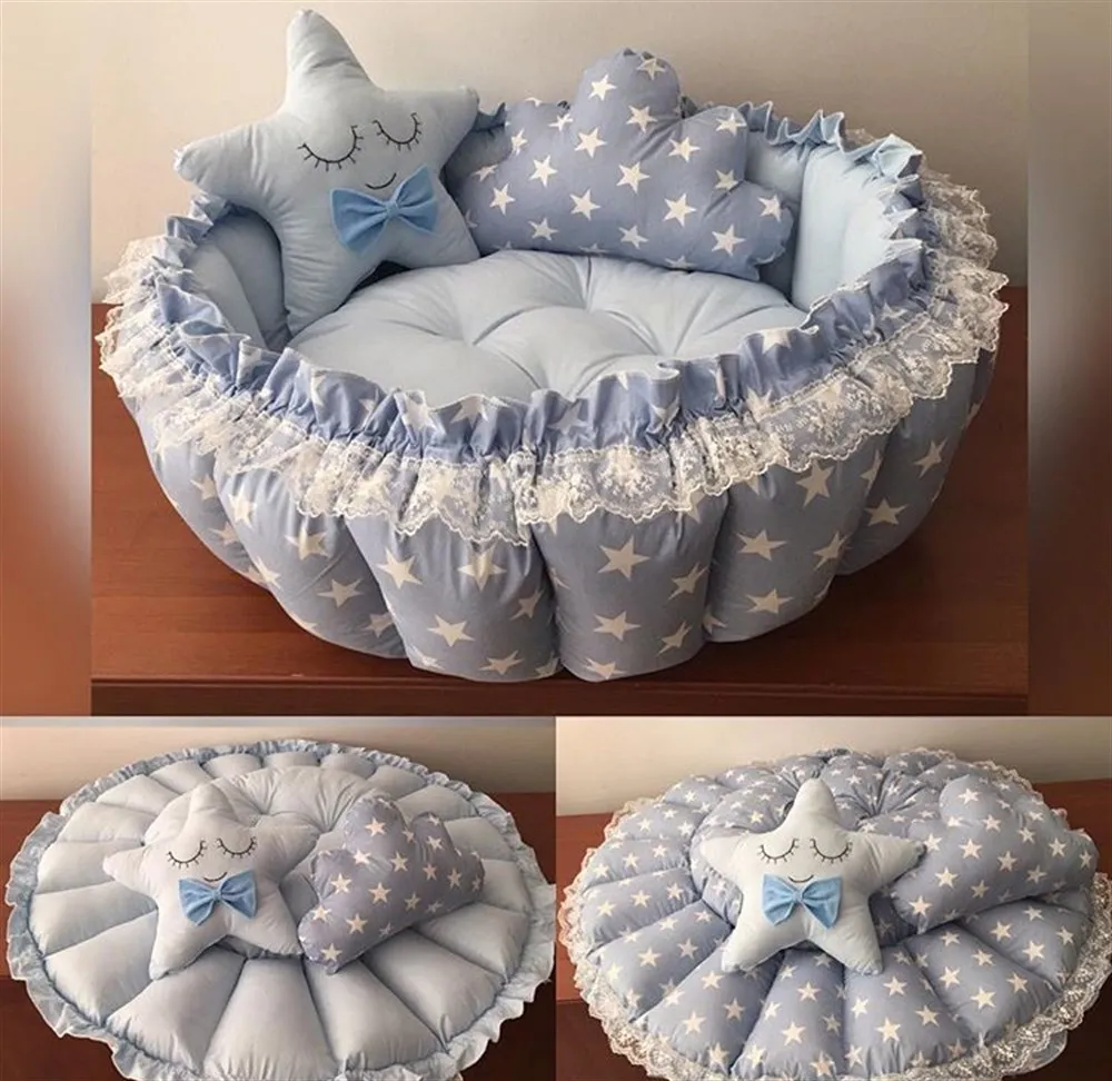 PROD 10000004317719 Jaju Baby Handmade Blue Star Pop Up Play Mat
Babynest Game Bed Double-sided Use Baby Activity Portable Newborn Bed
Comfortable