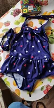 Bañador con diseño de puntos para niñas, traje de baño de una pieza para niñas pequeñas, SW321-CGR1 de baño, 2019