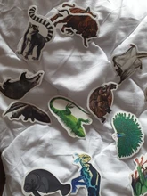 Pegatinas de animales de la selva tropical para ordenador portátil, botella de agua, bicicleta, monopatín, impermeable, pegatina para maleta, paquete de Anime, juguetes geniales