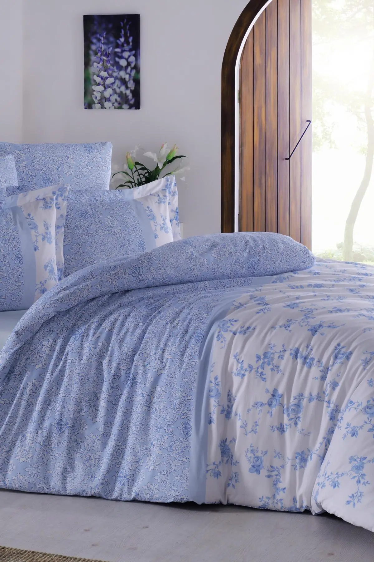 

Bedding Set fitted sheet with 100% Cotton | Luxury Ranforce Bed Linen Set 3 pcs Duvet Cover Set from Turkey eldoris