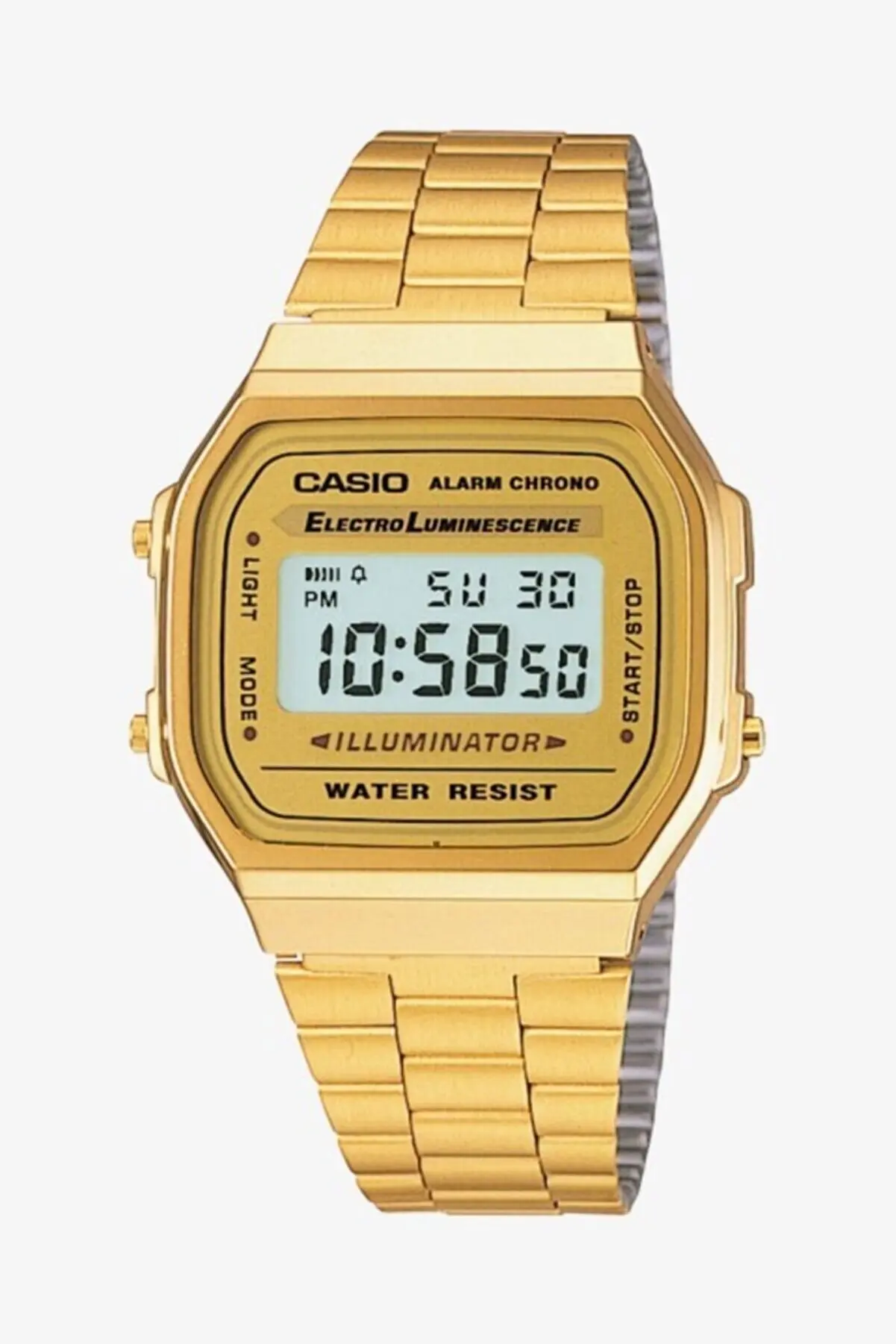 Мужской набор Casio в стиле ретро золотого цвета Роскошный светодиодный цифровой 30