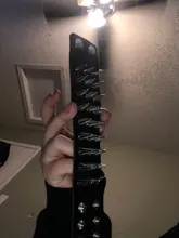 Único de tres fila puntiagudo hacen picos remache de cuero ancho Punk Rock gótico Unisex pulsera de hombre de la joyería