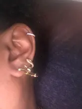 ANENJERY-pendientes de aro de serpiente para mujer, de Plata de Ley 925, pendientes de uso diario francés con personalidad, joyería S-E1455