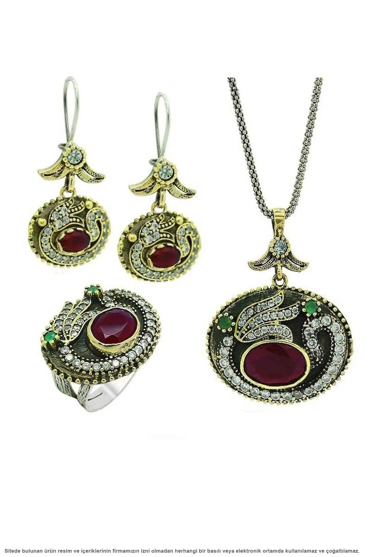 

Silver Vav Themed Silver Authentic Set Jewelry