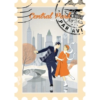 

New York souvenir magnet vintage tourist poster